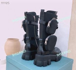 2021 design ladies casual boots overall military boots motorcycle luxury black knee high bag boots platform high quality2051467