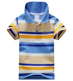 Fashion New Summer Baby Children Boys Striped Tshirts Kids Tops Tee Polo Shirts 17 Years9320584