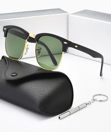 Fashion Sunglasses For Men Women Luxury Summer Shades Classic Eyewear Eyeglasses Lenses Metal Frame Driving With Leather Case Pap3842521