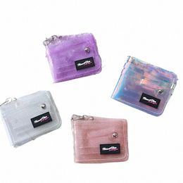 pvc Transparent Card Photo Wallet Case for Women Girl Clear Credit Card Holder Bag Korean Glitter Busin ID Cards Pouch Purse I7nx#