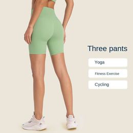 High-rise 6" Lu Align Train Wunder Fit Bikers Women Running Workouts Tight Shorts Invisible Pocket Gym Yoga Leggings Cycling Short Lemon Gy