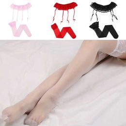 Sexy Socks Fashion Leggings Sexy Stockings Thigh-Highs Lace Top Socks+Suspender Garter Belt 240416
