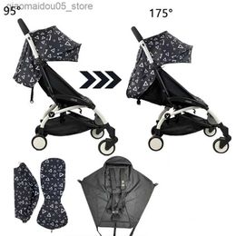 Stroller Parts Accessories Cart cover and cushion with mesh pockets and 175 cushion seats Oxford cloth back Yoya Babytime cart accessories Q240416