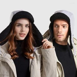 Berets Winter Hats For Women Men Unisex Russian Hat Velvet Keep Warm Windproof Cap Female Gorro Chapeu Bonnet Cold Proof