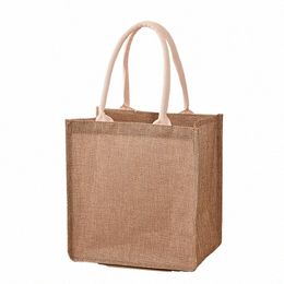 linen bag Hand-painted cott sacks Jute portable imitati sacks Linen bags Shop bags Laminated bags i1pA#