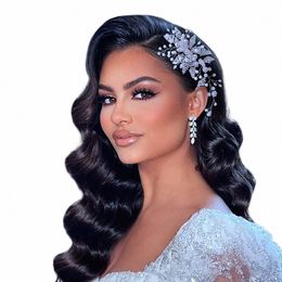topqueen HP135 Wedding Hair Comb Bridal Hair Ornaments Crystal Pearl Beaded Hair Clip Accories Handmade Women Tiara v5cR#