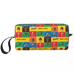 Storage Bags Are You Red Or Blue Maybe Orange Brown Collage Toiletry Bag M&M's Chocolate Makeup Cosmetic Lady Beauty Dopp Kit Case
