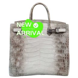 Designer Himalaya Crocodile Handbag Tote Bags White Leather Handbag Mens Business Bag Genuine Leather Mens Bag King of Fighters Bag Platinum Bag Size 40 WN-F9R4
