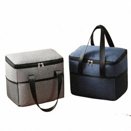 insulati Bag Waterproof Portable Lunch Bag Large Capacity Oxford Portable Zipper Thermal Lunch Bags Cam Picnic Bag H1td#