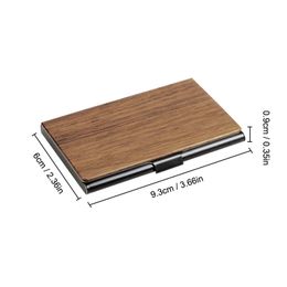 Walnut pure wood flip style business card holder brand new packaging, outdoor fashion business card holder single item fashionable retro new trend