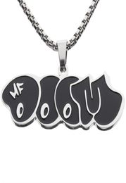 MF Doom Mm Black Tide Brand Pendant Necklace Men And Women HipHop Personality Couple Fashion AllMatch Jewelry Gift6144524