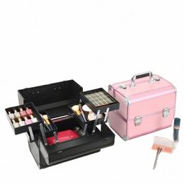 large Capacity Fantasy Collecti Makeup Artists Cosmetics Train Tattoo Case Organiser Travel Profial Lage Cosmetic Bag b8Ql#