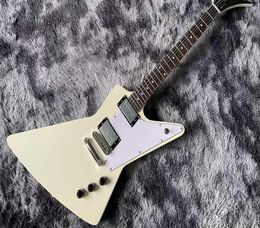 70s Explorer Classic White Electric Guitar Mahogany Fingerboard Rosewood Chrome Hardware White Pickguard8293824