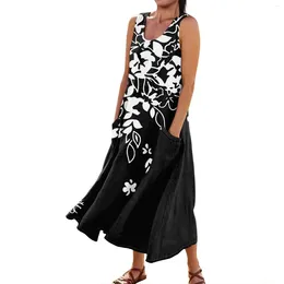 Casual Dresses Dress For Women Spring Summer Boho Fashion Sleeveless Holiday Large Size Vestido Feminino Vestidos Para Mujer