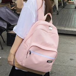 Backpack Girl Black Laptop Waterproof School Bag Women Book Fashion Female Kawaii Nylon College Lady Cute Travel Trendy