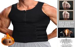 Men Waist Trainer Vest Neoprene Sauna Suit for Men Waist Trainer Vest Zipper Body Shaper with Adjustable Tank Top Faja Shapewear7723298