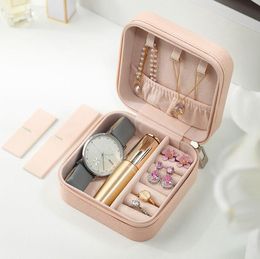 portable Jewellery storage box necklace earrings storage boxes outdoor travel ring bag Organiser jewel case