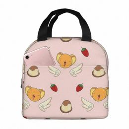 thermal Lunch Bag for Men Women Kero Cardcaptor Sakura Insulated Cooler Portable Picnic Work Oxford Tote Food Bag n1R2#