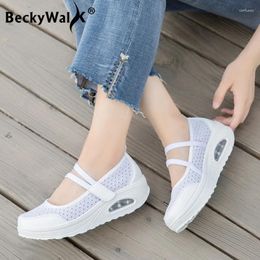 Casual Shoes Plus Size 35-42 Flat Platform Sneakers Women Summer Breathable Slip On Walking For Mother Tenis Feminino WSH3283