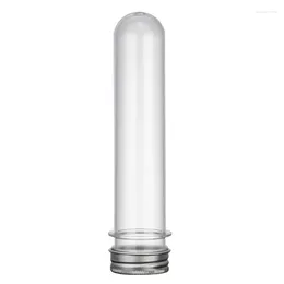 Storage Bottles 50Pcs 40Ml Plastic Test Tube With Screw Cap Bottle Aluminium Packing Pressure Sensitive Seal Candy 5.6Inch