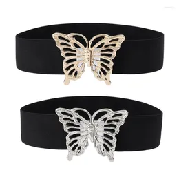 Belts Ladies Wide Stretchy Belt Retro Buckle Waistband For Formal Coat