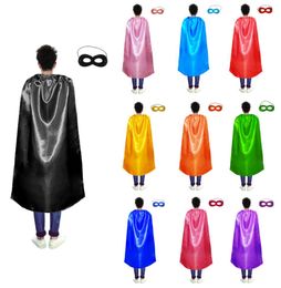 55in35in adult size plain superhero capes masks cosplay show party custome solid color cape with satin single laceup4122857