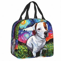starry Night Pitbull Mix Lunch Bag Warm Cooler Insulated Lunch Box for Women Children School Work Picnic Food Tote Ctainer Z7v8#