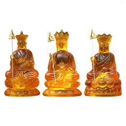 Decorative Figurines Buddhist Figure On Lotus Base Crafts Fengshui Miniature Statue For Desk Yoga Room Garden Tea House Housewarming Gift