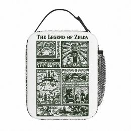 retold Legend Tears Of The Kingdom Insulated Lunch Bags Cooler Meal Ctainer Vintage Game Large Lunch Box Tote Food Handbags v3md#