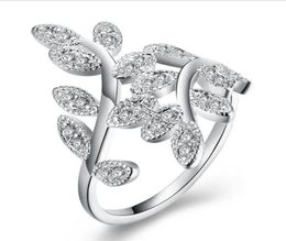 New leaf ring An olive branch silver plated 925 silver certification ring for female Jewellery 6493618