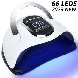SUN X10 Max UV LED Nail Lamp For Fast Drying Gel Nail Polish Dryer 66LEDS Home Use Ice Lamp With Auto Sensor For Manicure Salon 240416