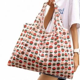 reusable Grocery Bags Large Wable Shop Bags Foldable Envirment-Friendly Nyl Heavy-Duty Pocket Handbags C0cG#