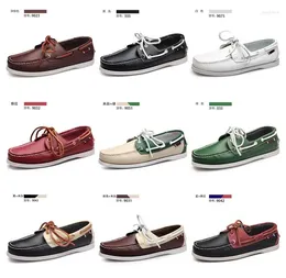 Casual Shoes Men Mocassins Fashion Docksides Classic Leather Boat Brand Design Driving Sneakers Flats Loafers ST510