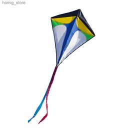 Single line kite with long tail Coloured flying kite easy to fly childrens main stunt kite enhances coordination Y240416