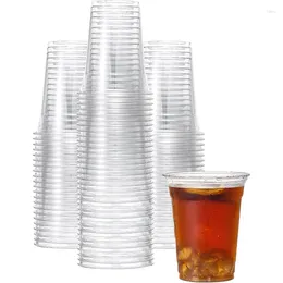 Disposable Cups Straws 40 Pcs Clear Plastic Cup Outdoor Picnic Birthday Kitchen Party Tableware Tasting 200ml.