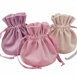 5pcs Veet Drawstrings Bags Wedding Christmas Jewellery Gift Candy Mini 10X13cm Storage Pouches High Quality Packing Bags o8QZ#