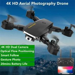 Drones 2.4G 25mins 100M 4K HD Dual Cameras Folding Fixed Height Aerial RC Drone Optical Flow Positioning Remote Control Quadcopter Toy 24416