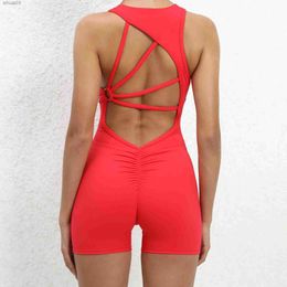 Women's Tracksuits Sporty Jumpsuit Women 2024 Fitness Gym Overalls Push Up Sport Set Women Sportswear Yoga Clothing Workout Clothes Red Grey WhiteL2403