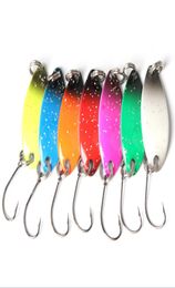 Metal Spoon Fishing Lures 33mm 3g Hard Bait Spinner Jigging Bait FishingTackle Mix Color7559116