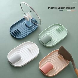 Table Mats Plastic Spoon Rest Pot Lid Holder Kitchen Cooking Tools Utensil Heat Resistant Storage Organiser Shelves