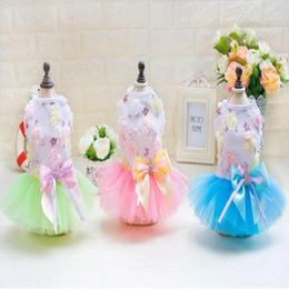 Dog Apparel Pet Clothes Thin Princess Pettiskirt Spring And Summer Candy Color Skirt Mesh Teddy Bichon Small Dress DC822