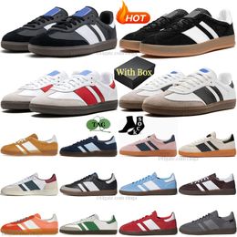 Designer Spezails Sneakers Handball Aluminum Shoes White Black Cloud Clear Pink Gum Brown Trainers Core Night Cream Sand Navy Light Blue Green Wonder Red Footwear