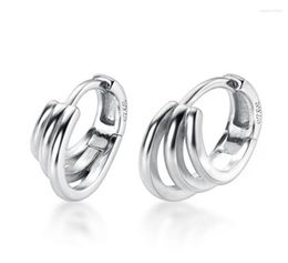 Stud Sterling Silver Round Three Layers Earrings S925 Fashion Gold Color Jewerly For Women GiftStud Odet223969078