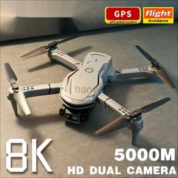 Drones V88 Drone 8K 5G GPS Professional HD Aerial Photography Dual-Camera Obstacle Remote Foldable Aircraft Gift Toy 5000M 240416