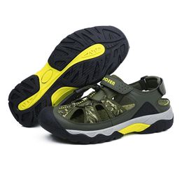 Mens Sandals Breathable Beach Hiking Shoes Thick Sole Closed Toe Aqua Casual for Fishing 240415