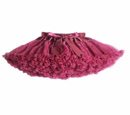 New 2017 21 Colors Vintage dusty pinkSilver grayWineNavyblue Baby Girl Fluffy Pettiskirt Girls Tutu Skirt Kids Petticoat3174338