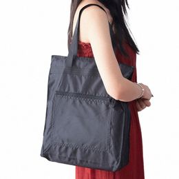 large Capacity Waterproof Oxford Cloth Reusable Foldable Shop Bag Tote Bag Shoulder Bag Wable Shopper Storage Handbag x0xH#