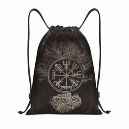 viking Yggdrasil Tree Of Life Yggdrasil Backpack Drawstring Soccer Bags Gym Bag Vegvisir String Sackpack for Hiking 79Sb#