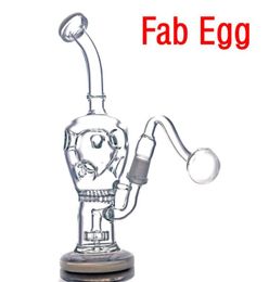 IN tock Fab Egg Water Pipe honeycomb Philtre Beaker Bong Recycler dab oil rig bongs with 14mm oil burner pipes7689362