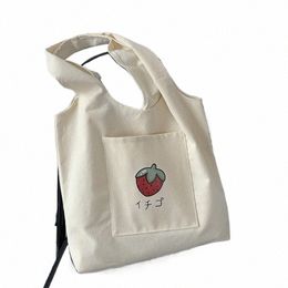 2023 Shop Bag Woman Bag Text Pattern Printing Series Beige Reusable Harajuku Commuter Simple Large Capacity Fi Tote Bag h8pR#